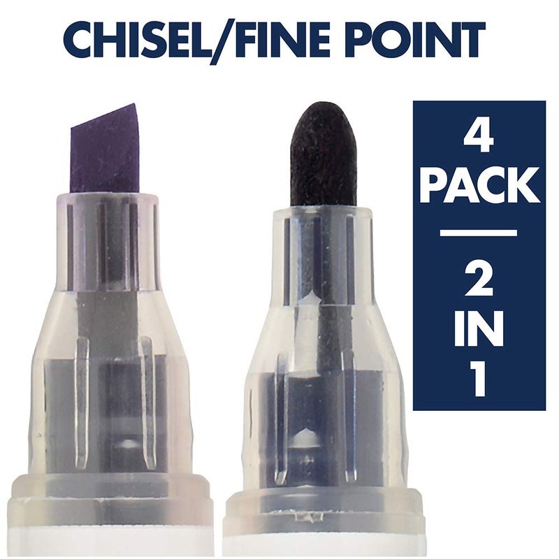 Quartet 2-in-1 Dry-Erase Marker Starter Kit, Chisel/Fine Tip, Assorted Colors, Eraser & Cleaner Included (79549A) - Image 4